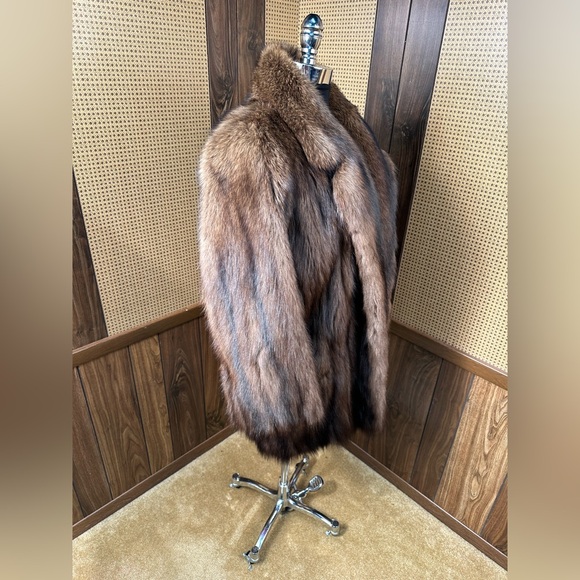 STUNNING VINTAGE FISHER SABLE FUR COAT JACKET STROLLER LARGE - Picture 3 of 11